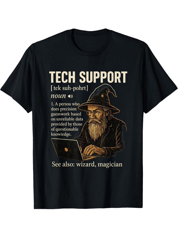 Tech Support Definition Funny Computer Geek Programmer Gift T-Shi