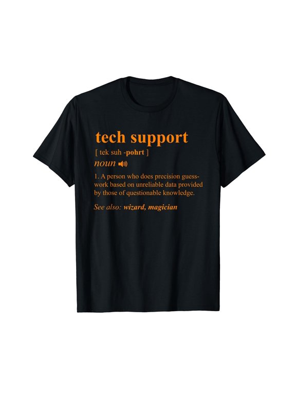 Tech Support Definition Funny Computer Geek Programmer Gift T-Shirt
