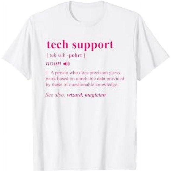 Tech Support Definition Funny Computer Geek Programmer Gift T-Shirt