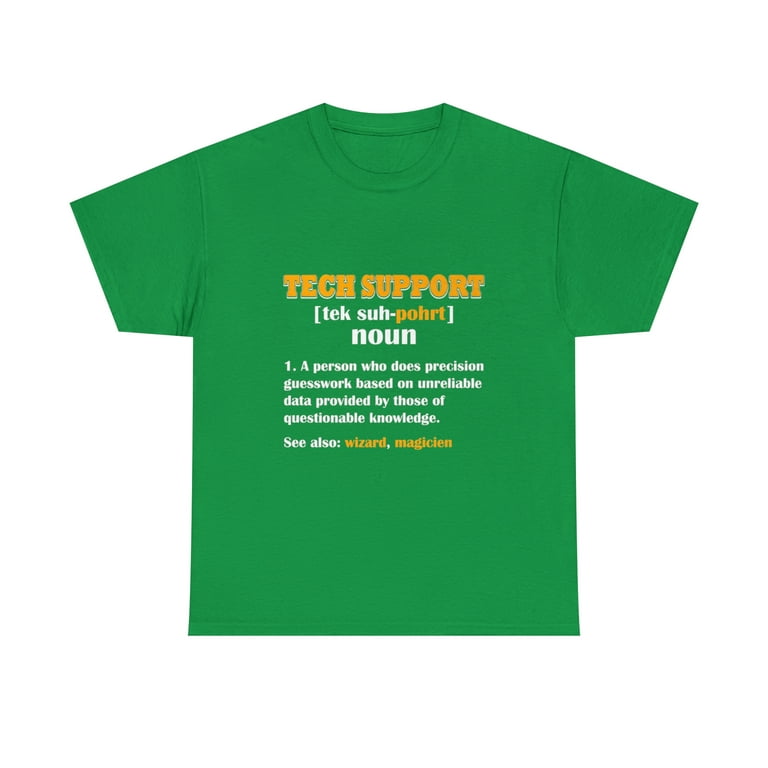 Tech Support Definition Funny Computer Nerd Shirts
