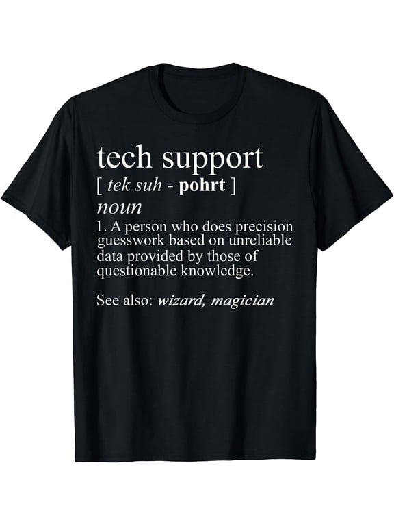 Tech Support Definition, Funny Cute Computer Nerd Gift T-Shirt