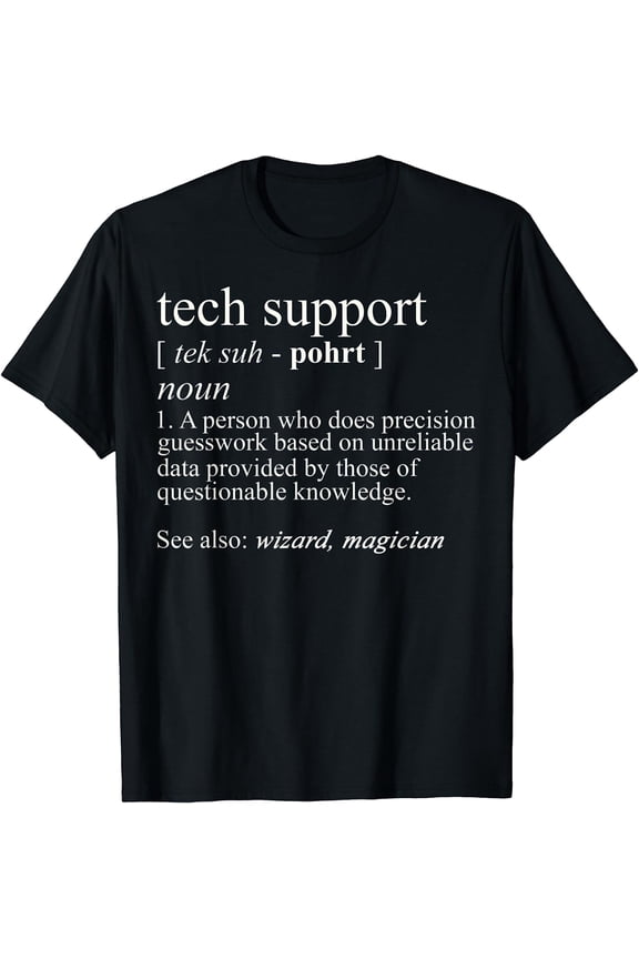 Tech Support Definition, Funny Cute Computer Nerd Gift T-Shirt