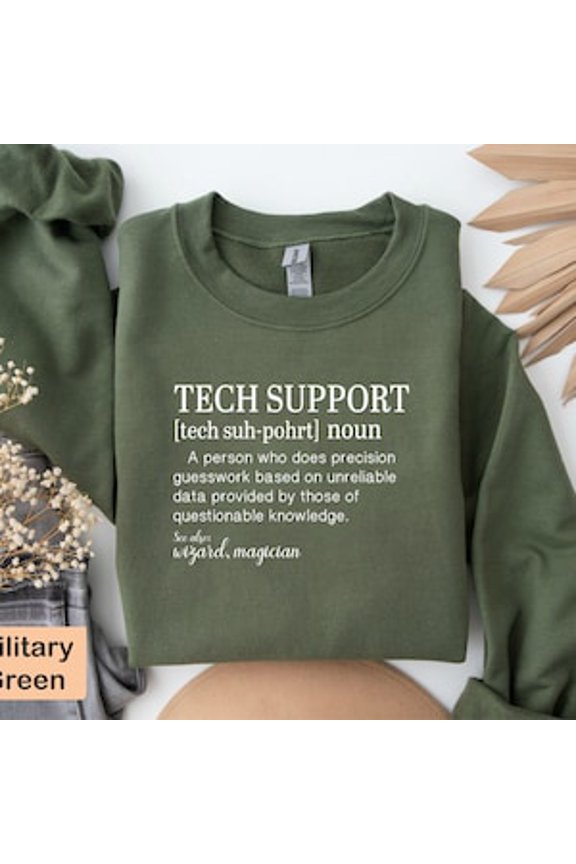 Tech Support Definition Sweatshirt It Support Sweatshirt Engineer Tech Worker Sweatshirt SWEATSHIRT All Size S-5XL