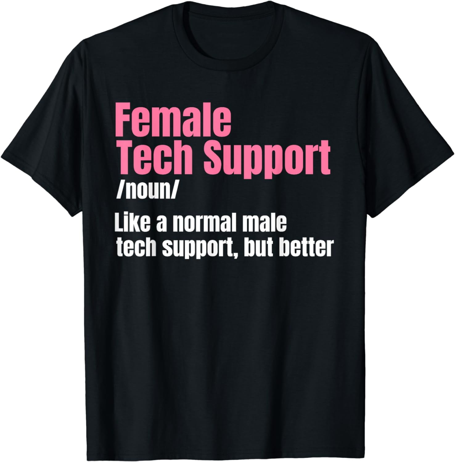 Tech Support Female IT Call Center Agent Help Desk T-Shirt - Walmart.com