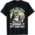 thumbnail image 1 of Tech Support Humor I Cat Tech Engineer Computer IT Guy Graphic Unisex T-Shirt, up to Size 5XL, 1 of 2