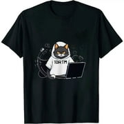 Tech Support Kitty Tee - The Perfect Comfort for Troubled Tech Enthusiasts