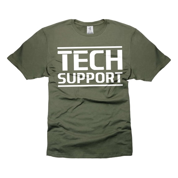 Tech Support Shirt IT Support T-Shirt Computer Nerd Tee Geek IT Help Desk Shirt (3X-Large Military Green)