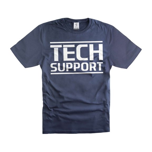 Tech Support Shirt IT Support T-Shirt Computer Nerd Tee Geek IT Help Desk Shirt (Large Navy Blue)
