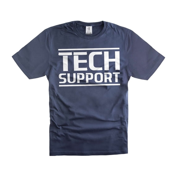 Tech Support Shirt IT Support T-Shirt Computer Nerd Tee Geek IT Help Desk Shirt (Medium Navy Blue)