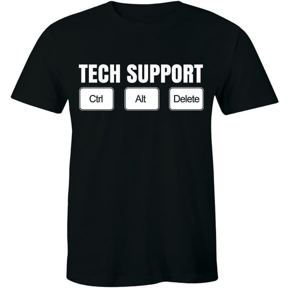 Tech Support Tshirt - Ctrl Alt Del Men T-Shirt It Technical Control Delete Nerd