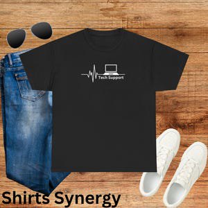 Tech Support Unisex Heavy Cotton Tee, Perfect It Professionals, Fun Techie Shirt, Geeky Apparel For Birthdays, Casual Everyday Wear TSHIRT All Size S-5XL