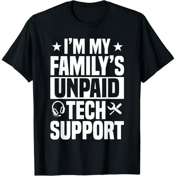 Tech Support Unpaid Help Desk IT Call Center Agent T-ShirtMen's and women's pure cotton short-sleeved shirts