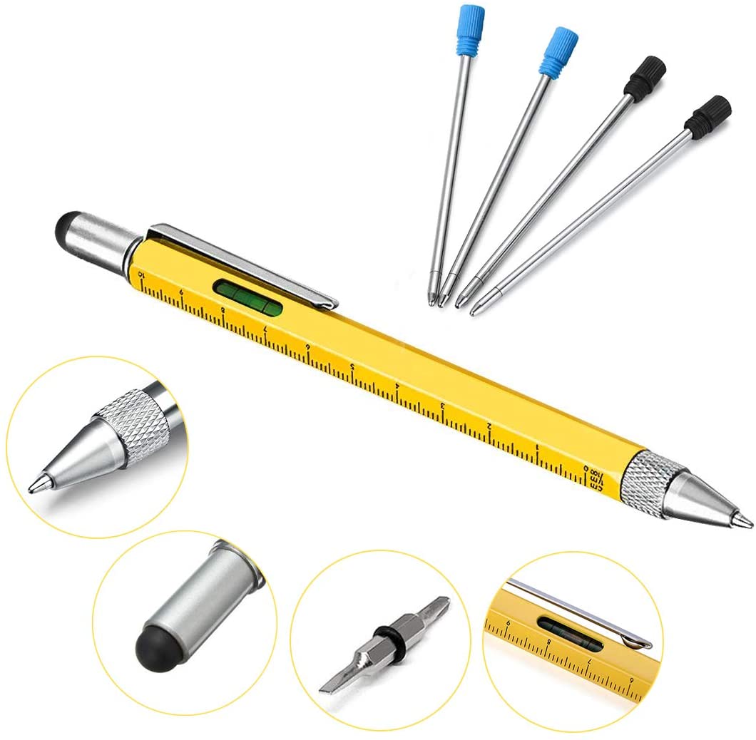 Tech Tool Pen 6-in-1 - Ruler, Level, Stylus, Screw