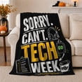 thumbnail image 1 of Tech Week Crew Humor Theater, Playful Food Art Scene, Warm Flannel Blanket for Living Room and Reading Nook with Detailed Artwork, Art Lovers Birthday Gift, Playful Home Decor, 1 of 9