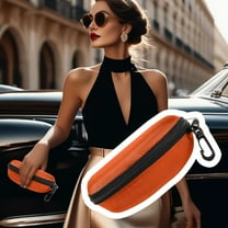 Tech Zipper Eyeglasses Case Portable Travel Zipper Hard Box Glasses Sunglasses Case Box Protector for Men & Women Or chi ldrenOxford cloth glasses case B