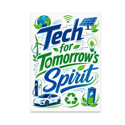 Tech for Tomorrows Spirit - Eco-Living Enthusiast - 13x19 Poster Print