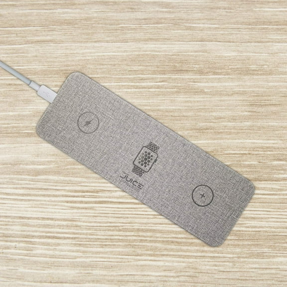 Tech Squared Nano 3 in 1 Wireless Charger with Adapter, Wireless Charging Dock