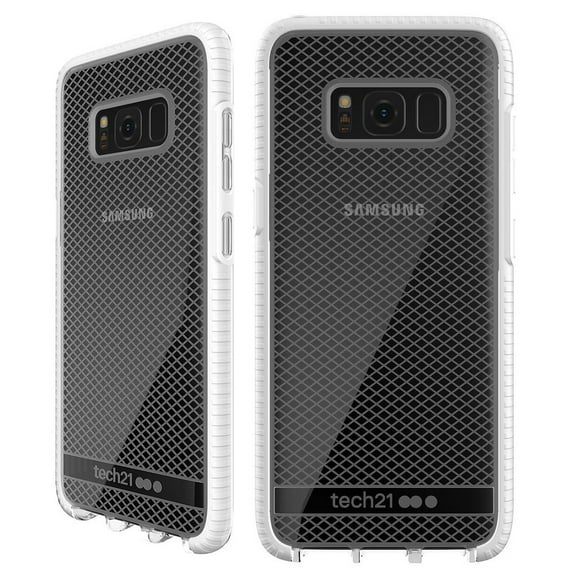 Tech21 CLEAR/WHITE EVO MESH ANTI-SHOCK CASE TPU COVER FOR SAMSUNG GALAXY S8
