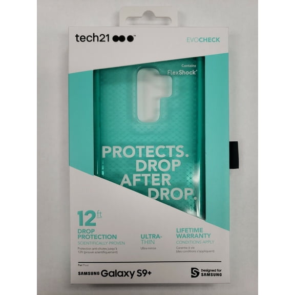 Tech21 Evo Check Case Cover for Samsung Galaxy S9+ S9 Plus G965 - Aqua