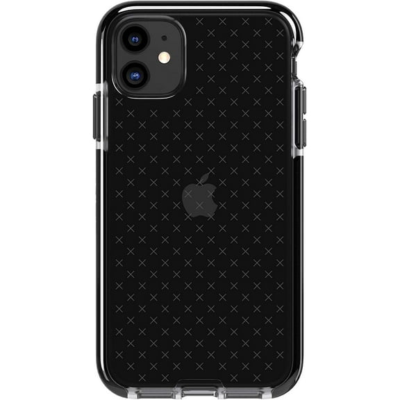 Tech21 Evo Check iPhone 11 Slim Silicone Cell Phone Case, Black