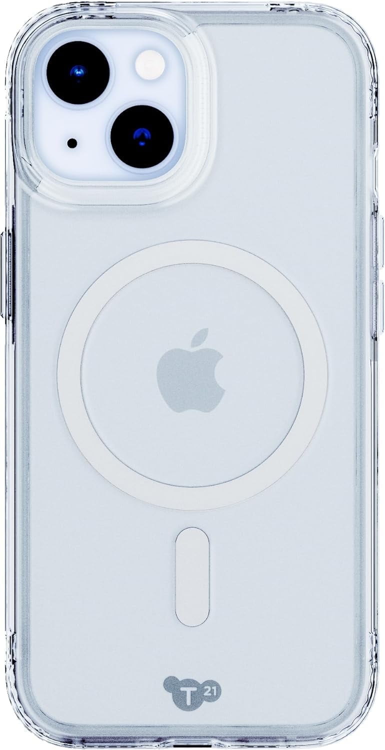Tech21 Evo Clear Case for iPhone 15 - Clear, MagSafe Compatible, Impact Resistant