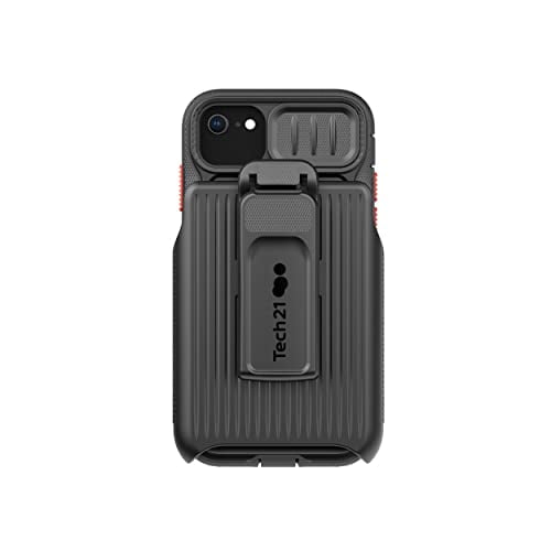 Tech21 Evo Max for iPhone SE 2022 Ultra-Protective and Rugged Phone Case with Holster and 20ft Multi-Drop Protection