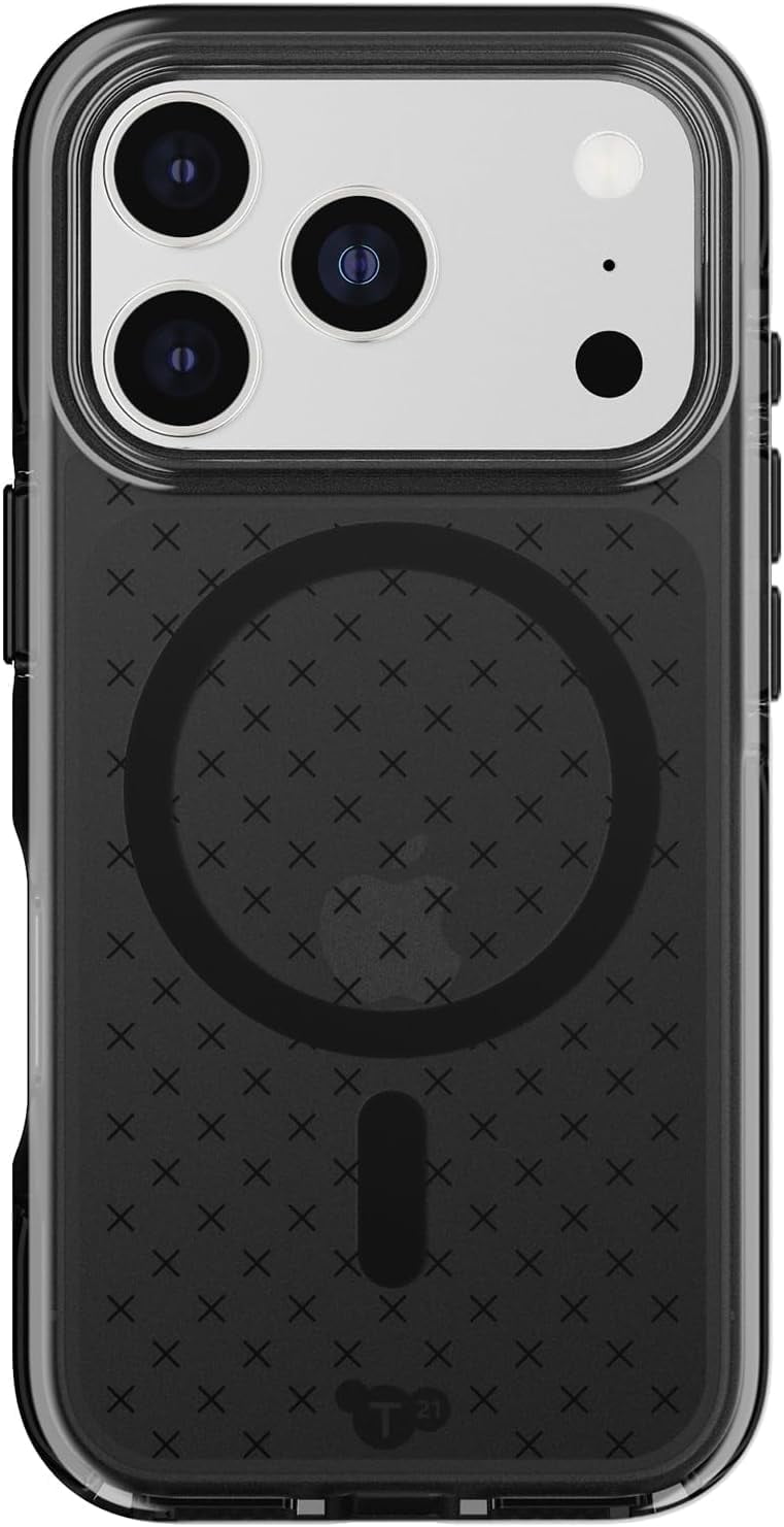 Tech21 EvoCheck Case for iPhone 17 Pro Max  Smokey/Black  Slim Protective Case  Impact Protection  MagSafe Compatible