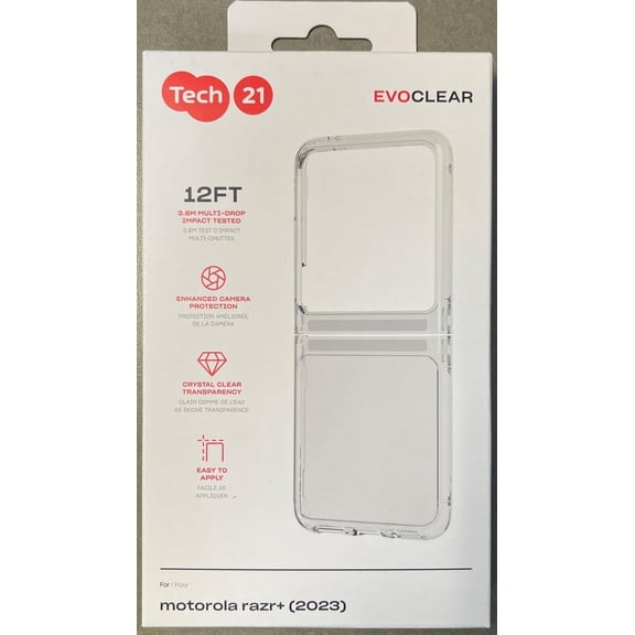 Tech21 EvoClear Case for Motorola Razr+ (2023) - Clear