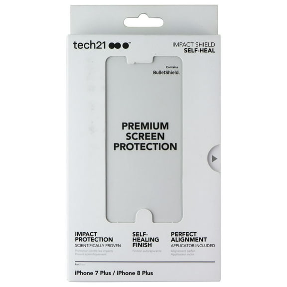 Tech21 Impact Shield Screen Protector for Apple iPhone 8 Plus/7 Plus - Clear