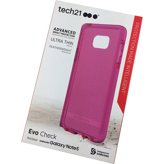 Tech21 PINK EVO CHECK ANTI-SHOCK CASE TPU COVER FOR SAMSUNG GALAXY NOTE 5
