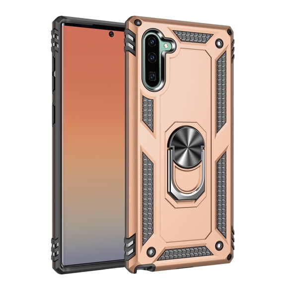 TechCircle Samsung Galaxy Note 10 Case, Ring Holder Kickstand Full Body Shockproof Magnetic Car Mount Hybrid Rugged Protective Phone Cover, Gold