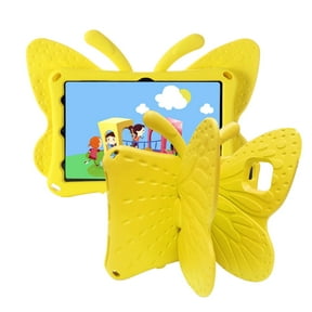 TechCircle Samsung Galaxy Tab E 8.0 Case SM-T377, Kids Friendly Shockproof Butterfly Wing Kickstand Rugged Light Weight EVA Protective Cover, Yellow