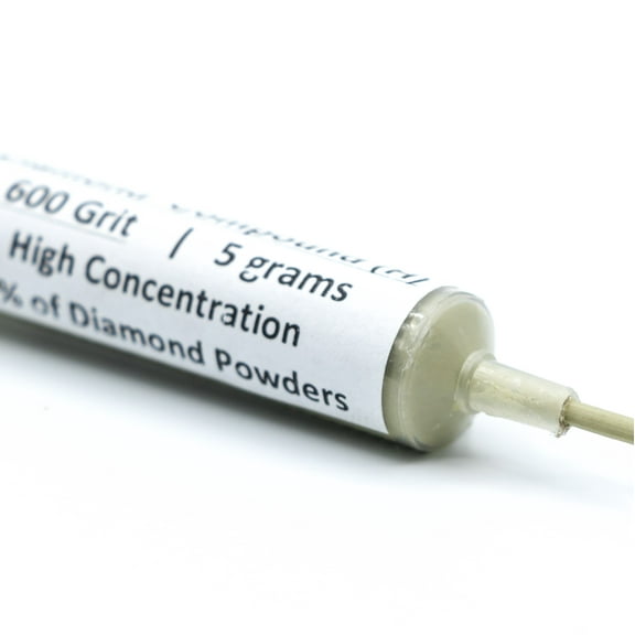 TechDiamondTools Diamond Compound Polish Lapidary Paste Compound 600 Grit 22-36 Microns for Stock Removal - 5 Grams with High (H) 50% Concentration of Diamond Powder