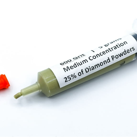 TechDiamondTools Diamond Compound Polish Lapidary Paste Compound 600 Grit 22-36 Microns for Stock Removal - 5 Grams with Medium (M) 25% Concentration of Diamond Powder