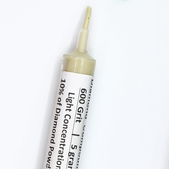 TechDiamondTools Diamond Compound Polish Lapidary Paste Compound 600 Grit 22-36 Microns for Stock Removal - 5 Grams with Light (L) 10% Concentration of Diamond Powder