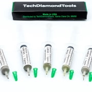 TechDiamondTools Diamond Lapidary Paste Set of 5 Syringes X 5 Grams L, Polish Lapping Compound, Sizes 400 1200 4000 14000 50000 Grit, Mesh - With Light10% Concentration of Diamond Powders