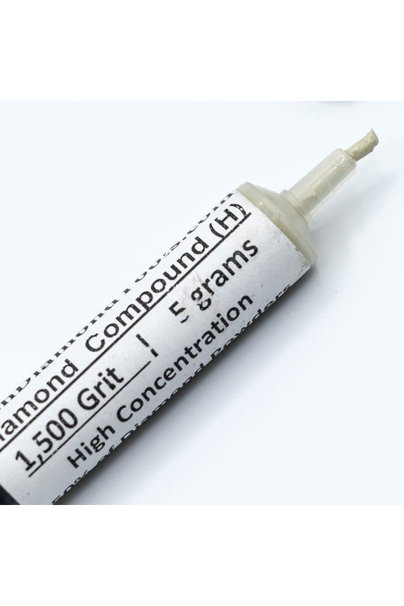 TechDiamondTools Diamond Lapping Compound Polish Lapidary Paste 1,500 Grit 6-12 Microns for PrePolish 5 Grams with High (H) 50% Concentration of Diamond Powder