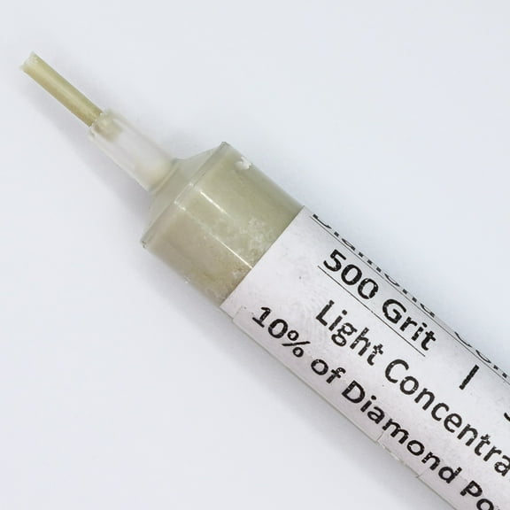 TechDiamondTools Diamond Lapping Compound Polish Lapidary Paste 500 Grit 36-54 Microns for Medium Fast Lapping 5 Grams with Light (L) 10% Concentration of Diamond Powder
