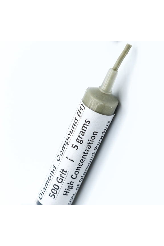 TechDiamondTools Diamond Lapping Compound Polish Lapidary Paste 500 Grit 36-54 Microns for Medium Fast Lapping 5 Grams with High (H) 50% Concentration of Diamond Powder