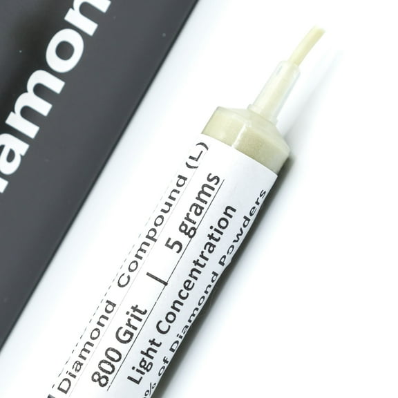 TechDiamondTools Diamond Lapping Compound Polish Lapidary Paste 800 Grit 12-25 Microns for Stock Removal or Lapping Metals 5 Grams with Light (L) 10% Concentration of Diamond Powder