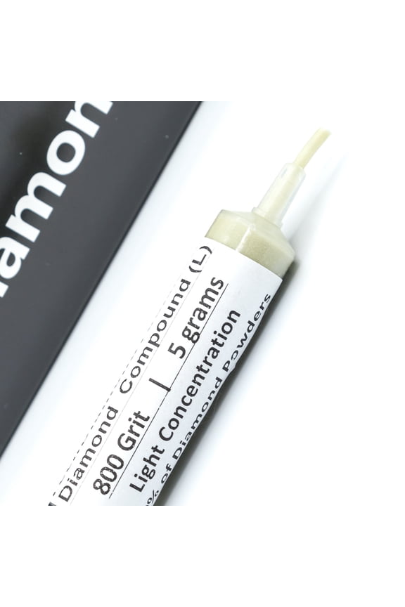 TechDiamondTools Diamond Lapping Compound Polish Lapidary Paste 800 Grit 12-25 Microns for Stock Removal or Lapping Metals 5 Grams with Light (L) 10% Concentration of Diamond Powder