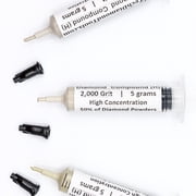 TechDiamondTools Diamond Lapping Paste Set of 3 Syringes X 5 Grams H, Polish Lapping Compound, Sizes 1200 2000 4000 Grit, Mesh - With High50% Concentration of Diamond Powders
