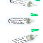 TechDiamondTools Diamond Lapping Paste Set of 3 Syringes X 5 Grams L, Polish Lapping Compound, Sizes 1050 1500 3000 Grit, Mesh - With Light10% Concentration of Diamond Powders