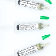 TechDiamondTools Diamond Lapping Paste Set of 3 Syringes X 5 Grams L, Polish Lapping Compound, Sizes 800 1500 2000 Grit, Mesh - With Light10% Concentration of Diamond Powders