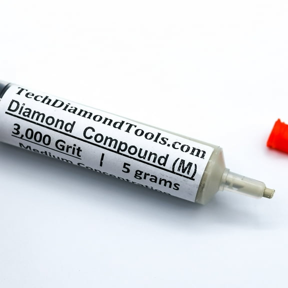 TechDiamondTools Diamond Polish Compound Polish Paste 3,000 Grit Mesh 3-6 Microns for Fine Polishing 5 Grams with Medium (M) 25% Concentration of Diamond Powder