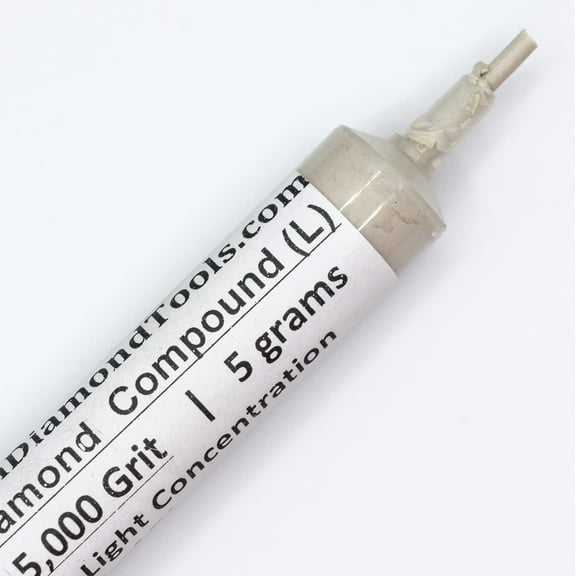 TechDiamondTools Diamond Polish Compound Polish Paste 5,000 Grit Mesh 2-3 Microns for Mirror Finish 5 Grams with Light (L) 10% Concentration of Diamond Powder