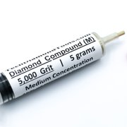 TechDiamondTools Diamond Polish Compound Polish Paste 5,000 Grit Mesh 2-3 Microns for Mirror Finish 5 Grams with Medium M 25% Concentration of Diamond Powder