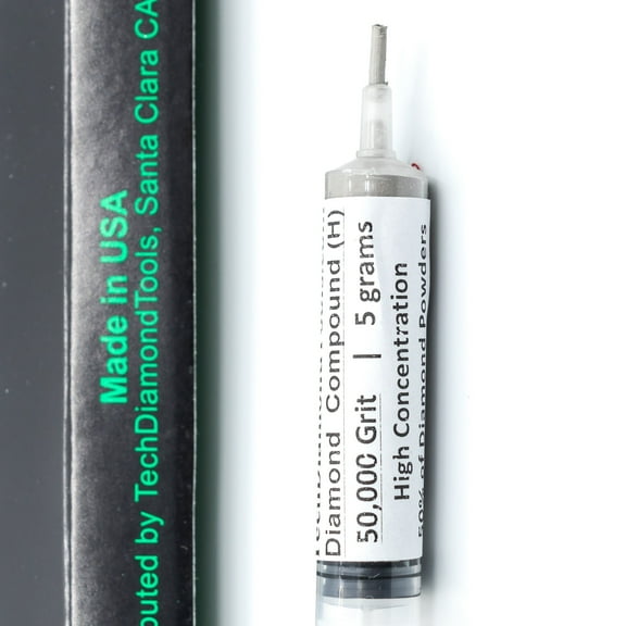 TechDiamondTools Diamond Polish Compound Polish Paste 50,000 Grit 0-0.5 Microns for Final Polishing 5 Grams with High (H) 50% Concentration of Diamond Powder