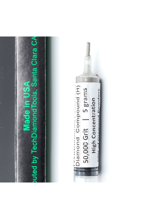 TechDiamondTools Diamond Polish Compound Polish Paste 50,000 Grit 0-0.5 Microns for Final Polishing 5 Grams with High (H) 50% Concentration of Diamond Powder