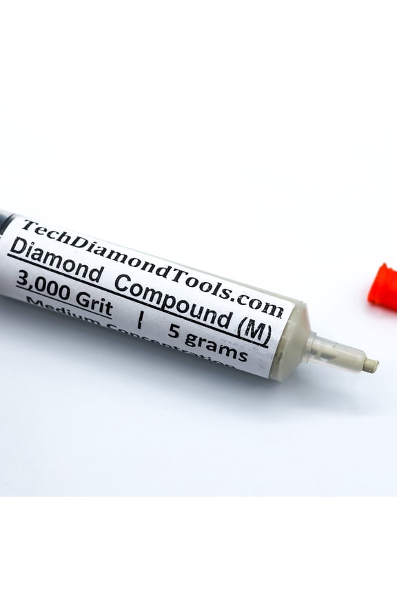 TechDiamondTools Diamond Polish Compound Polish Paste 3,000 Grit Mesh 3-6 Microns for Fine Polishing 5 Grams with Medium (M) 25% Concentration of Diamond Powder